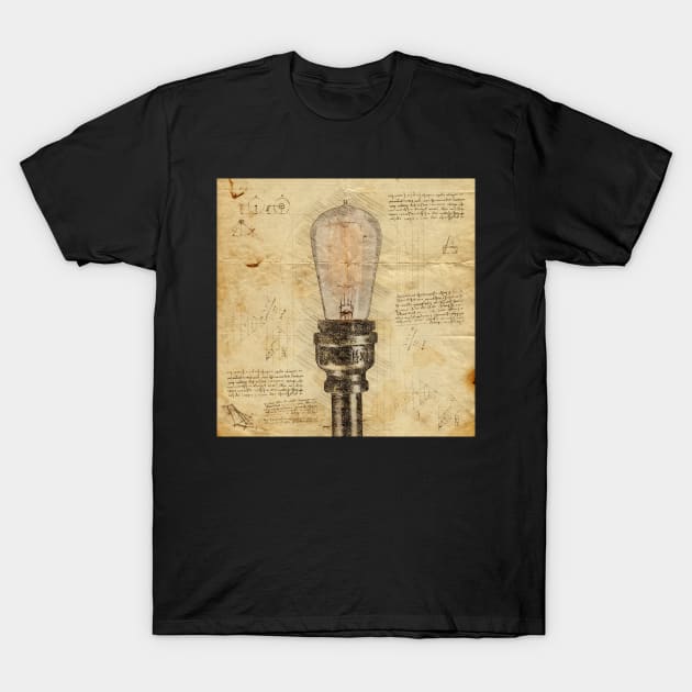 Vintage historic light bulb T-Shirt by BE MY GUEST MARKETING LLC